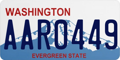 WA license plate AAR0449