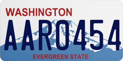 WA license plate AAR0454