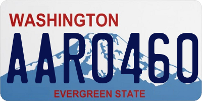 WA license plate AAR0460