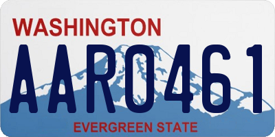 WA license plate AAR0461