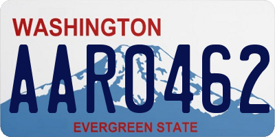 WA license plate AAR0462