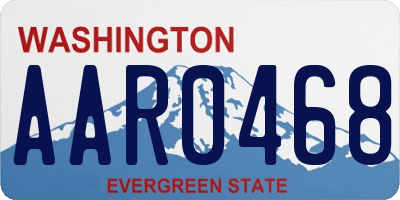 WA license plate AAR0468