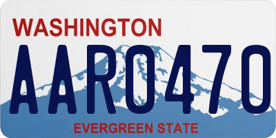 WA license plate AAR0470
