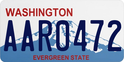 WA license plate AAR0472