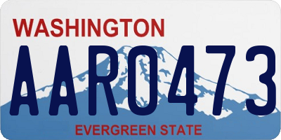 WA license plate AAR0473