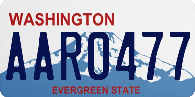 WA license plate AAR0477