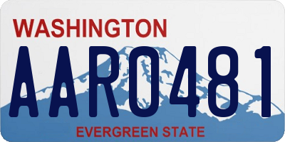 WA license plate AAR0481