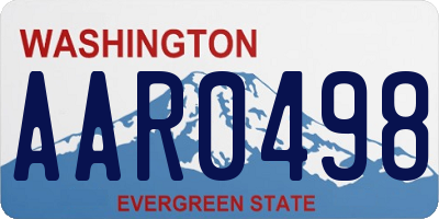 WA license plate AAR0498