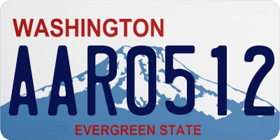 WA license plate AAR0512