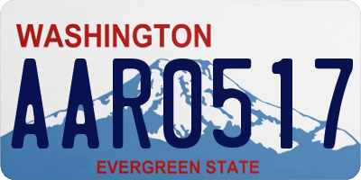 WA license plate AAR0517