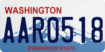 WA license plate AAR0518