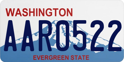 WA license plate AAR0522