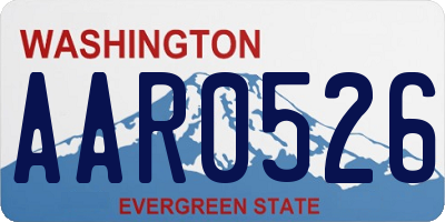 WA license plate AAR0526