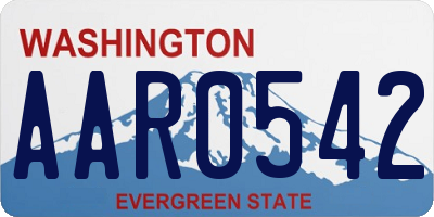 WA license plate AAR0542