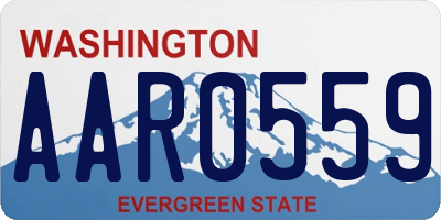 WA license plate AAR0559