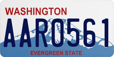 WA license plate AAR0561