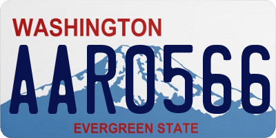 WA license plate AAR0566