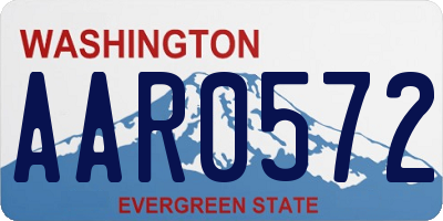 WA license plate AAR0572