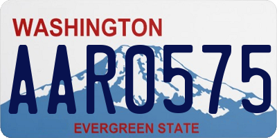WA license plate AAR0575