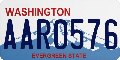 WA license plate AAR0576