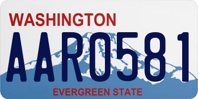 WA license plate AAR0581