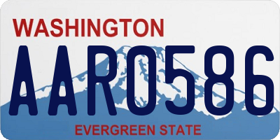 WA license plate AAR0586