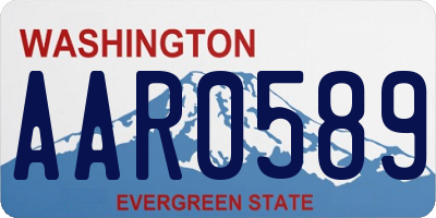 WA license plate AAR0589