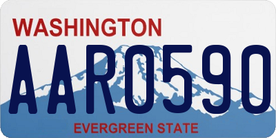 WA license plate AAR0590