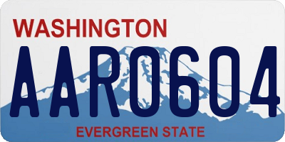 WA license plate AAR0604