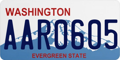 WA license plate AAR0605