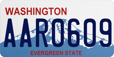 WA license plate AAR0609
