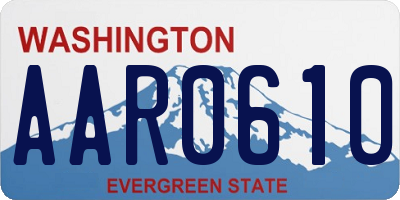 WA license plate AAR0610