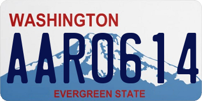 WA license plate AAR0614