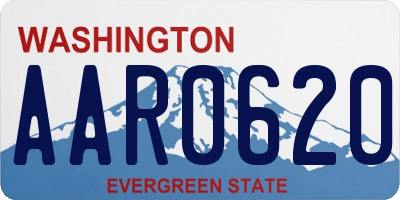 WA license plate AAR0620