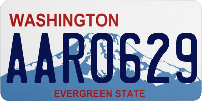 WA license plate AAR0629