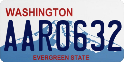 WA license plate AAR0632