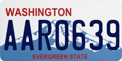 WA license plate AAR0639