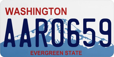 WA license plate AAR0659