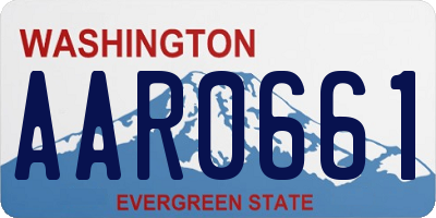 WA license plate AAR0661