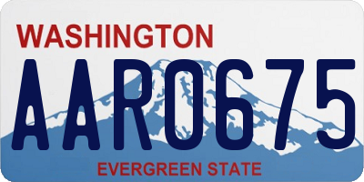 WA license plate AAR0675