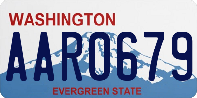 WA license plate AAR0679