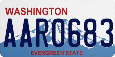 WA license plate AAR0683