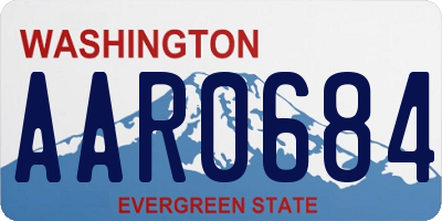WA license plate AAR0684