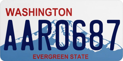 WA license plate AAR0687