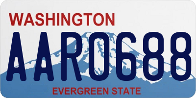 WA license plate AAR0688