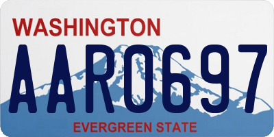 WA license plate AAR0697