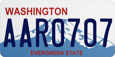 WA license plate AAR0707