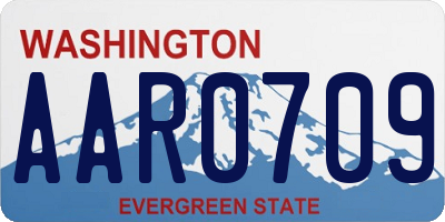 WA license plate AAR0709