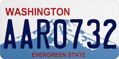 WA license plate AAR0732