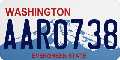 WA license plate AAR0738